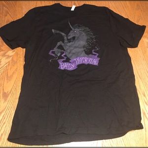 Baby I’m For Real Black Unicorn T-shirt, Size xl